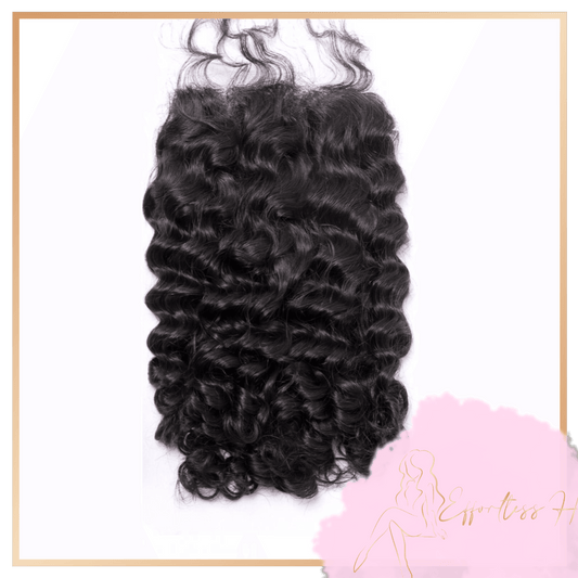 Raw Brazilian hair is perfect for colouring and styling. No tangling, no shedding, and long lasting. 5*5 lace with small knots.